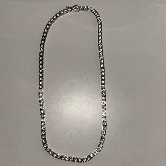 Classic Diamond Tennis Necklace - Picture 4 of 4